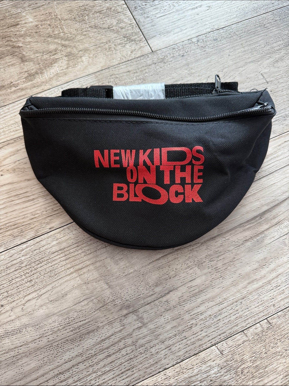 New Kid on the Block vip fanny pack Black Waist Crossbody Bag with Red Logo